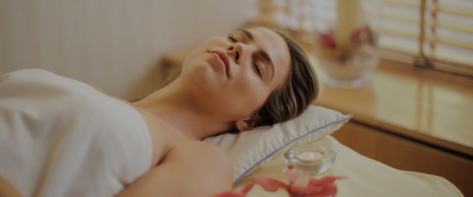 A calm therapy room prepared for a wellness experience